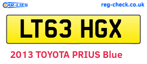 LT63HGX are the vehicle registration plates.