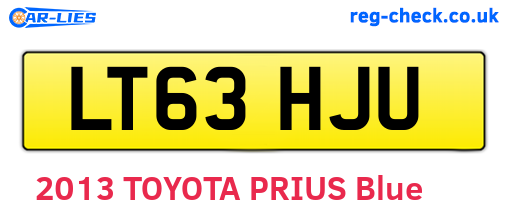 LT63HJU are the vehicle registration plates.