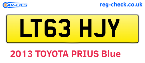 LT63HJY are the vehicle registration plates.