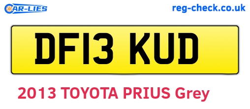 DF13KUD are the vehicle registration plates.