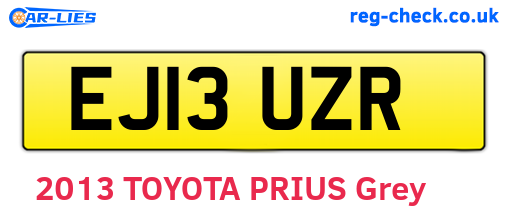 EJ13UZR are the vehicle registration plates.
