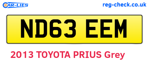 ND63EEM are the vehicle registration plates.