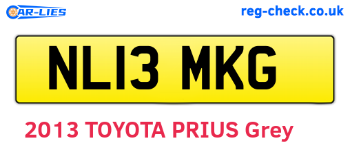 NL13MKG are the vehicle registration plates.