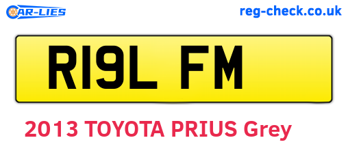 R19LFM are the vehicle registration plates.