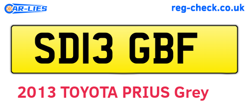 SD13GBF are the vehicle registration plates.