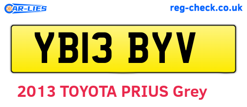 YB13BYV are the vehicle registration plates.