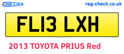 FL13LXH are the vehicle registration plates.