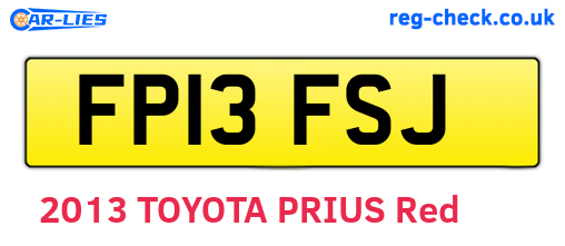 FP13FSJ are the vehicle registration plates.