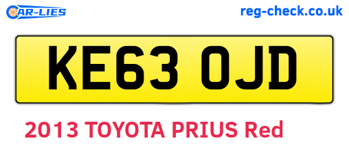 KE63OJD are the vehicle registration plates.