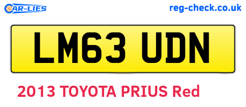 LM63UDN are the vehicle registration plates.
