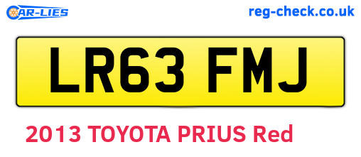 LR63FMJ are the vehicle registration plates.