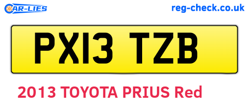PX13TZB are the vehicle registration plates.