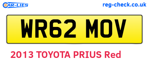 WR62MOV are the vehicle registration plates.