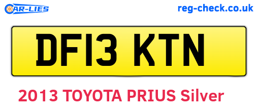 DF13KTN are the vehicle registration plates.