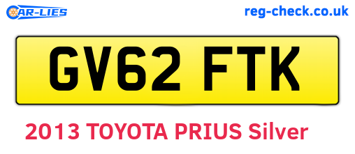 GV62FTK are the vehicle registration plates.
