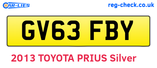 GV63FBY are the vehicle registration plates.