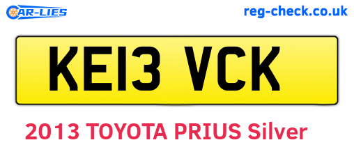 KE13VCK are the vehicle registration plates.