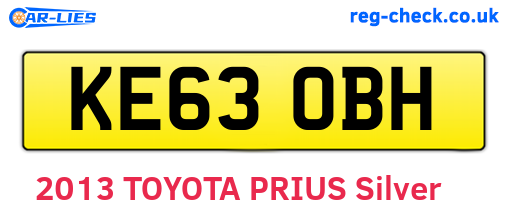 KE63OBH are the vehicle registration plates.