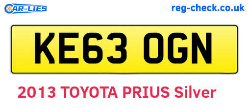 KE63OGN are the vehicle registration plates.