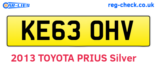 KE63OHV are the vehicle registration plates.