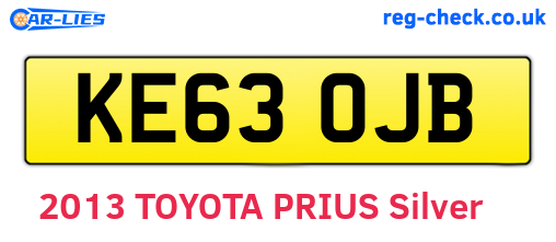 KE63OJB are the vehicle registration plates.