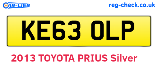 KE63OLP are the vehicle registration plates.