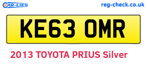 KE63OMR are the vehicle registration plates.