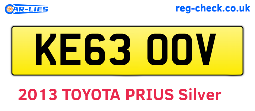 KE63OOV are the vehicle registration plates.