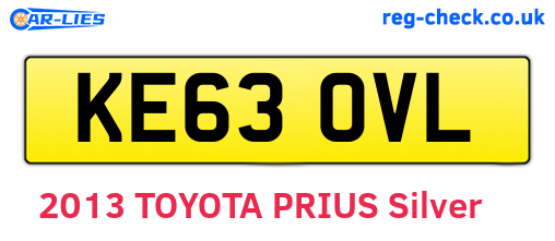 KE63OVL are the vehicle registration plates.
