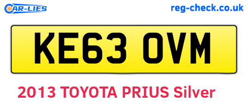 KE63OVM are the vehicle registration plates.