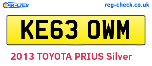 KE63OWM are the vehicle registration plates.