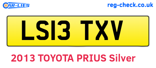 LS13TXV are the vehicle registration plates.