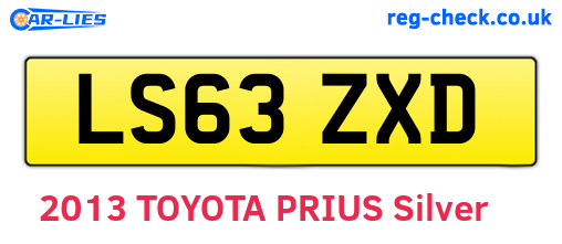 LS63ZXD are the vehicle registration plates.
