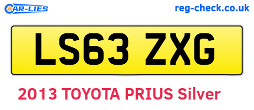 LS63ZXG are the vehicle registration plates.