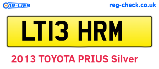 LT13HRM are the vehicle registration plates.