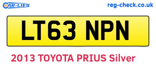 LT63NPN are the vehicle registration plates.