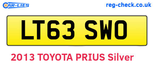 LT63SWO are the vehicle registration plates.