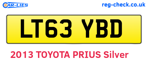 LT63YBD are the vehicle registration plates.