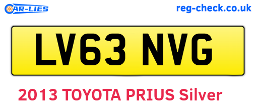 LV63NVG are the vehicle registration plates.