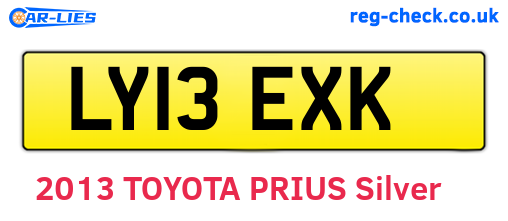 LY13EXK are the vehicle registration plates.