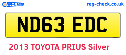 ND63EDC are the vehicle registration plates.