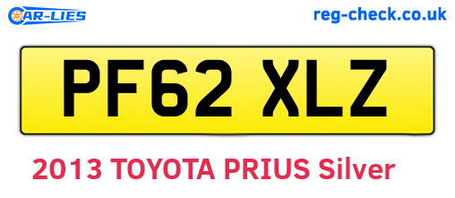 PF62XLZ are the vehicle registration plates.