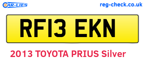 RF13EKN are the vehicle registration plates.