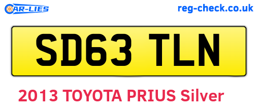 SD63TLN are the vehicle registration plates.