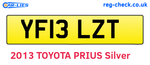 YF13LZT are the vehicle registration plates.