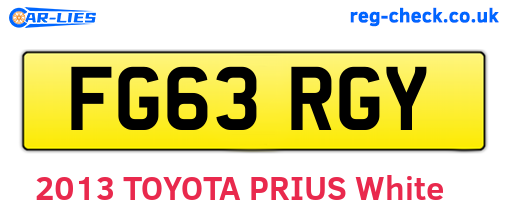 FG63RGY are the vehicle registration plates.