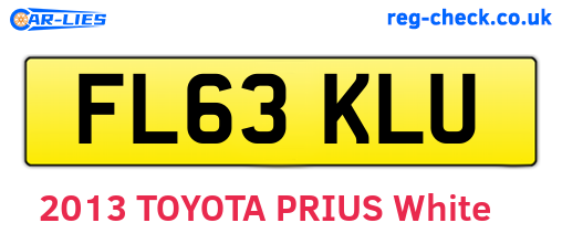 FL63KLU are the vehicle registration plates.