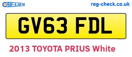GV63FDL are the vehicle registration plates.
