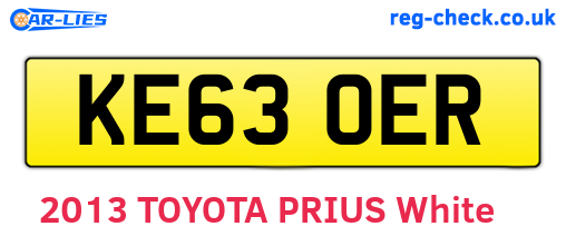 KE63OER are the vehicle registration plates.