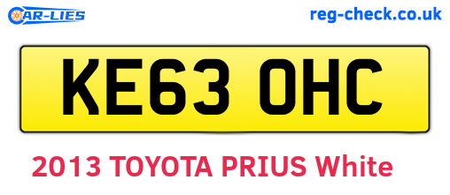KE63OHC are the vehicle registration plates.